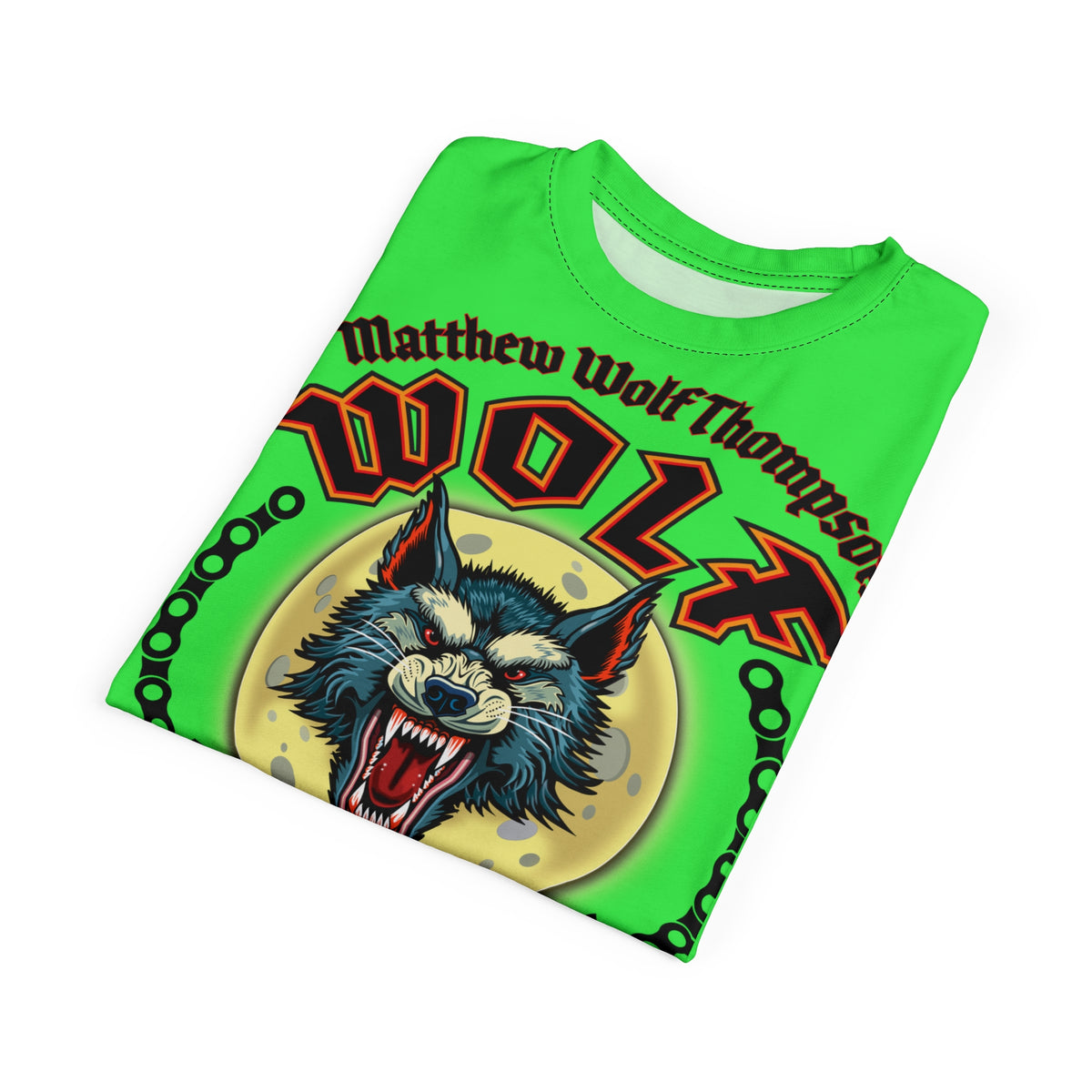 Very Special MWT Wolf Custom Motorcycles HiViZ Super Tee — Viciously Cool High Performance Motorcycle Riding Shirt