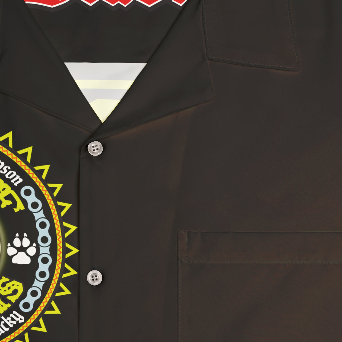 Big Bopper MWT Wolf Customs Motorcycle Hawaiian Shirt - For Big Men to Size 5XL