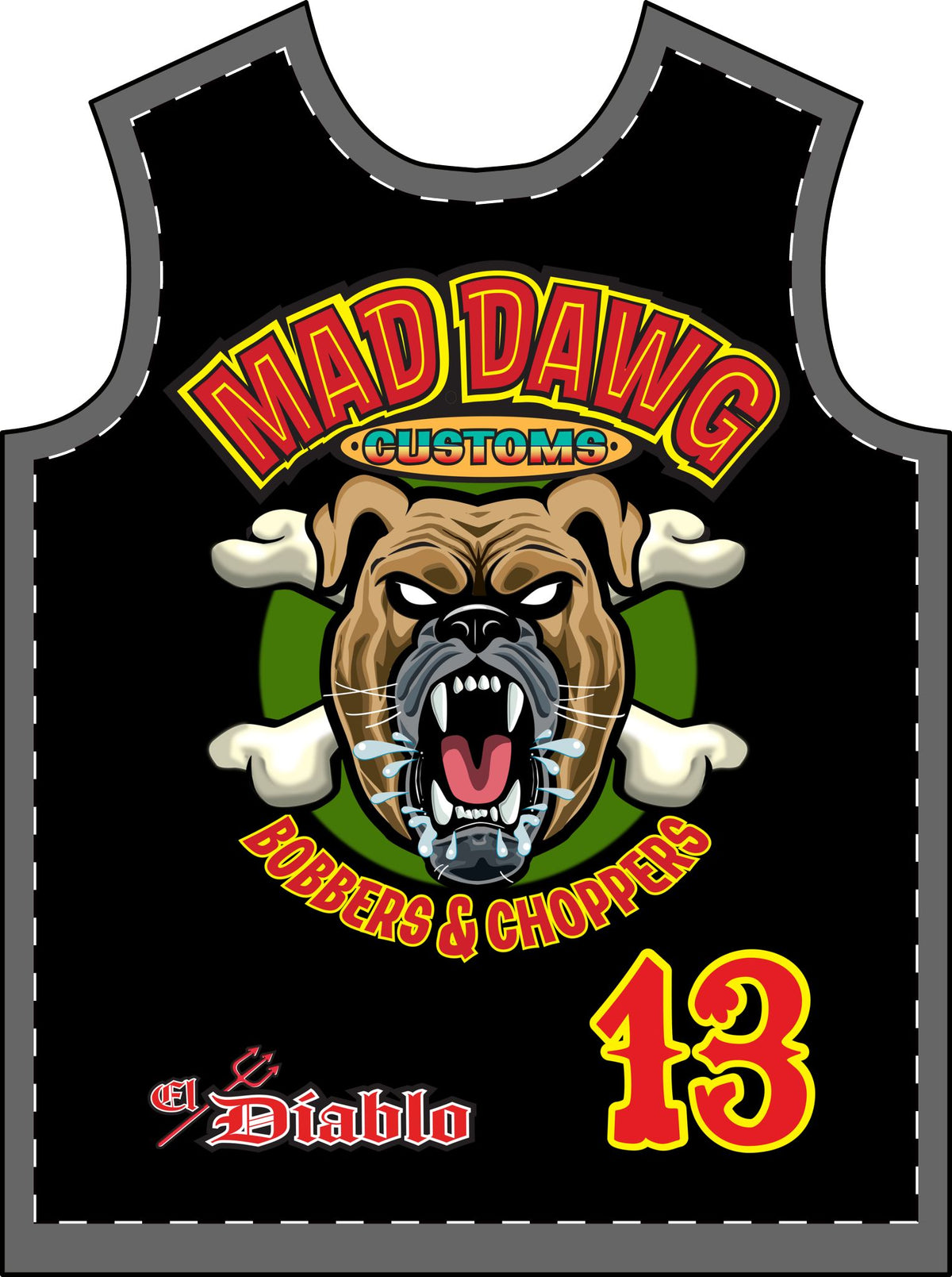 EZee Ryder Mad Dawg Bobbers & Choppers Men's T-Shirt
