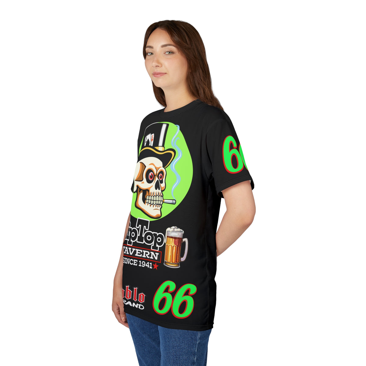 Tip Top Tavern Dive Bar Super Tee - Special Edition Lumina Green XL Graphics - America's Best Dive Bar - Bikes Beers Babes & Bros. - Biker Bar Tee