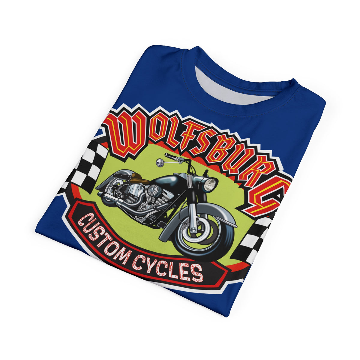 Wolfsburg Custom Cycles HiViz High Comfort Motorcycle Riders Super Tee