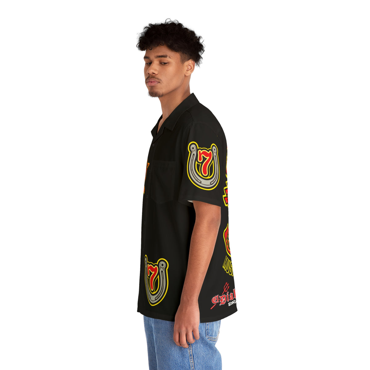 Big Bopper Men's Hawaiian Shirt - Loose, Comfortable Button Up Shirt for Easy Breezy Riding - Sizes to 5XL