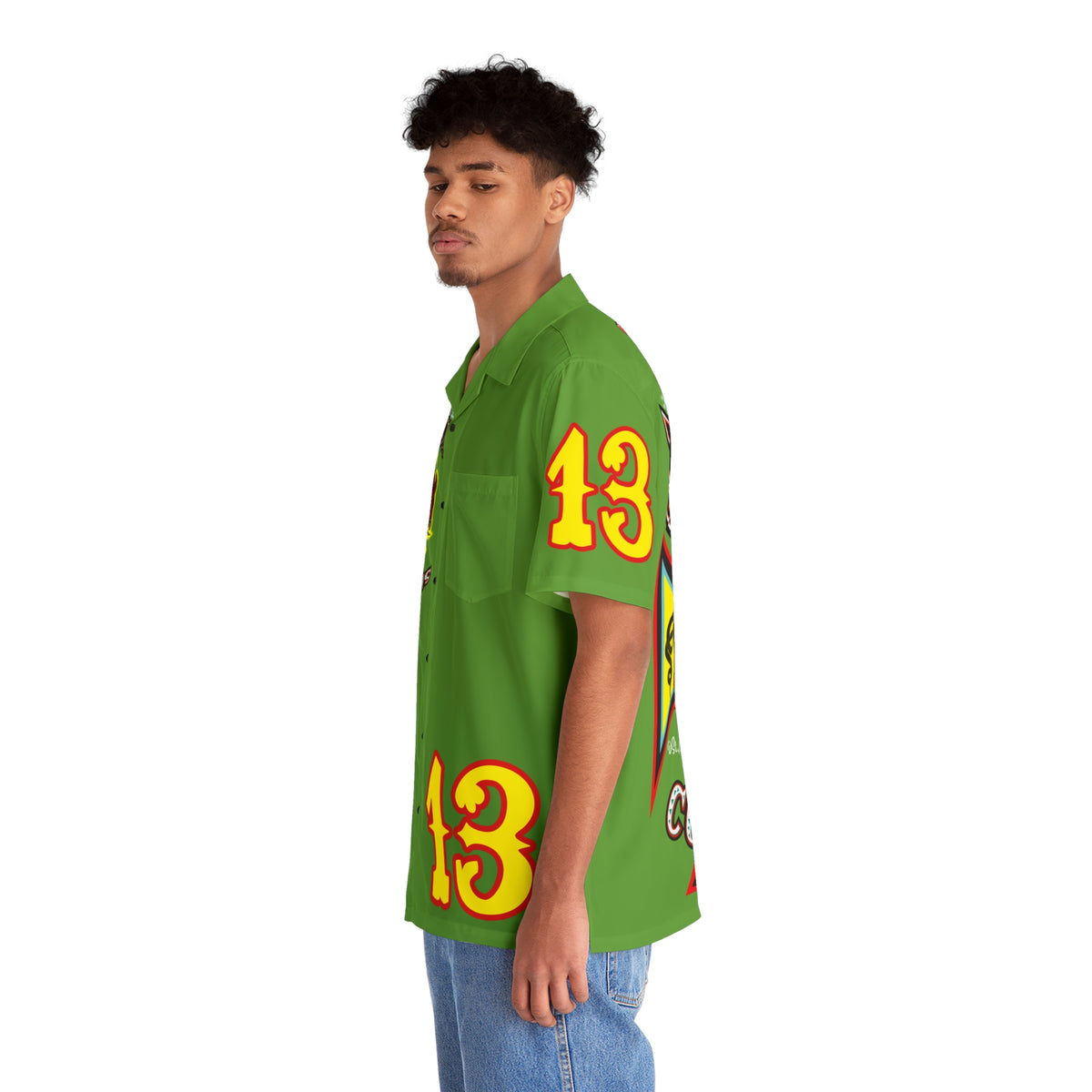 Big Bopper Men's Hawaiian Shirt - Loose, Comfortable Button Up Shirt for Easy Breezy Riding - Sizes to 5XL
