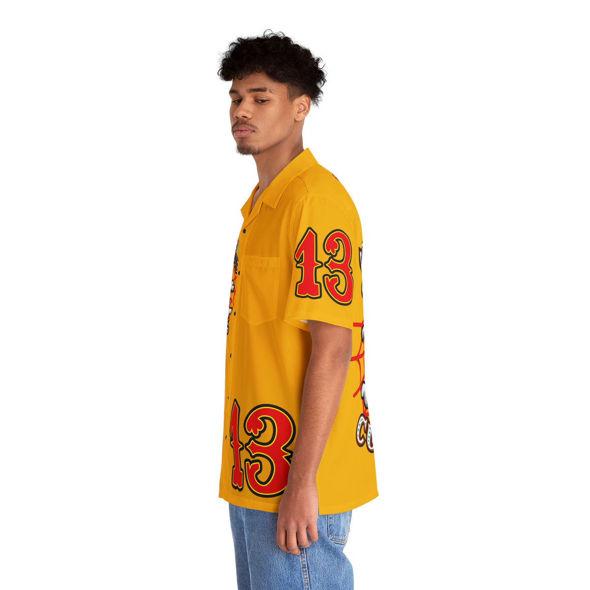 Big Bopper Men's Hawaiian Shirt - Loose, Comfortable Button Up Shirt for Easy Breezy Riding - Sizes to 5XL
