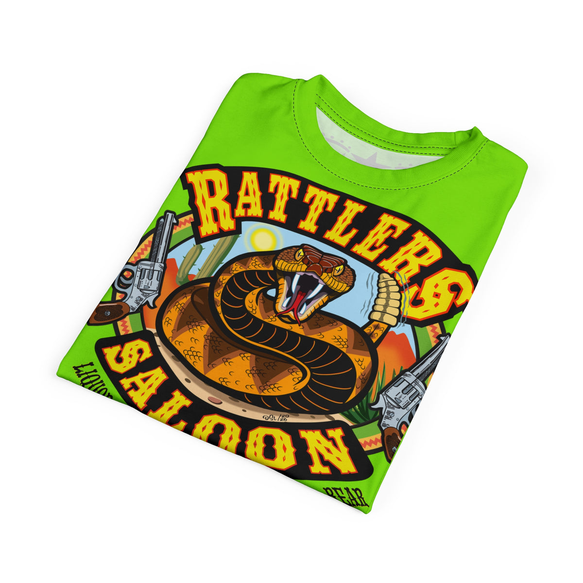 VERY Special HIVIZ Rattlers Saloon BADAZZ SUPER TEE — Vintage Biker 66 Graphic Shirt