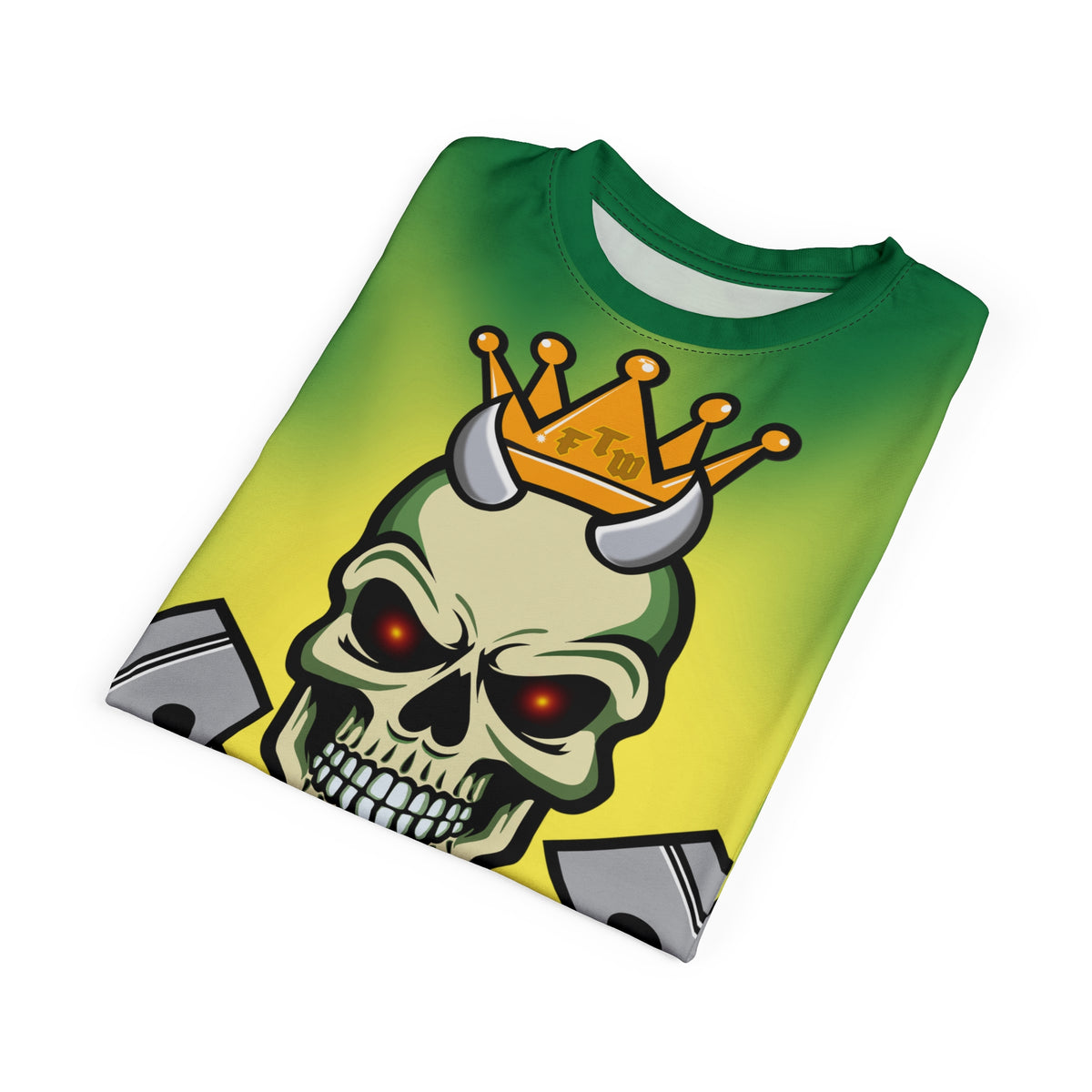 Speed Demon HiViz Tie Dye Style - Custom Motorcycle Riding Tee. - Excellent Visiblity using XL high colour graphics