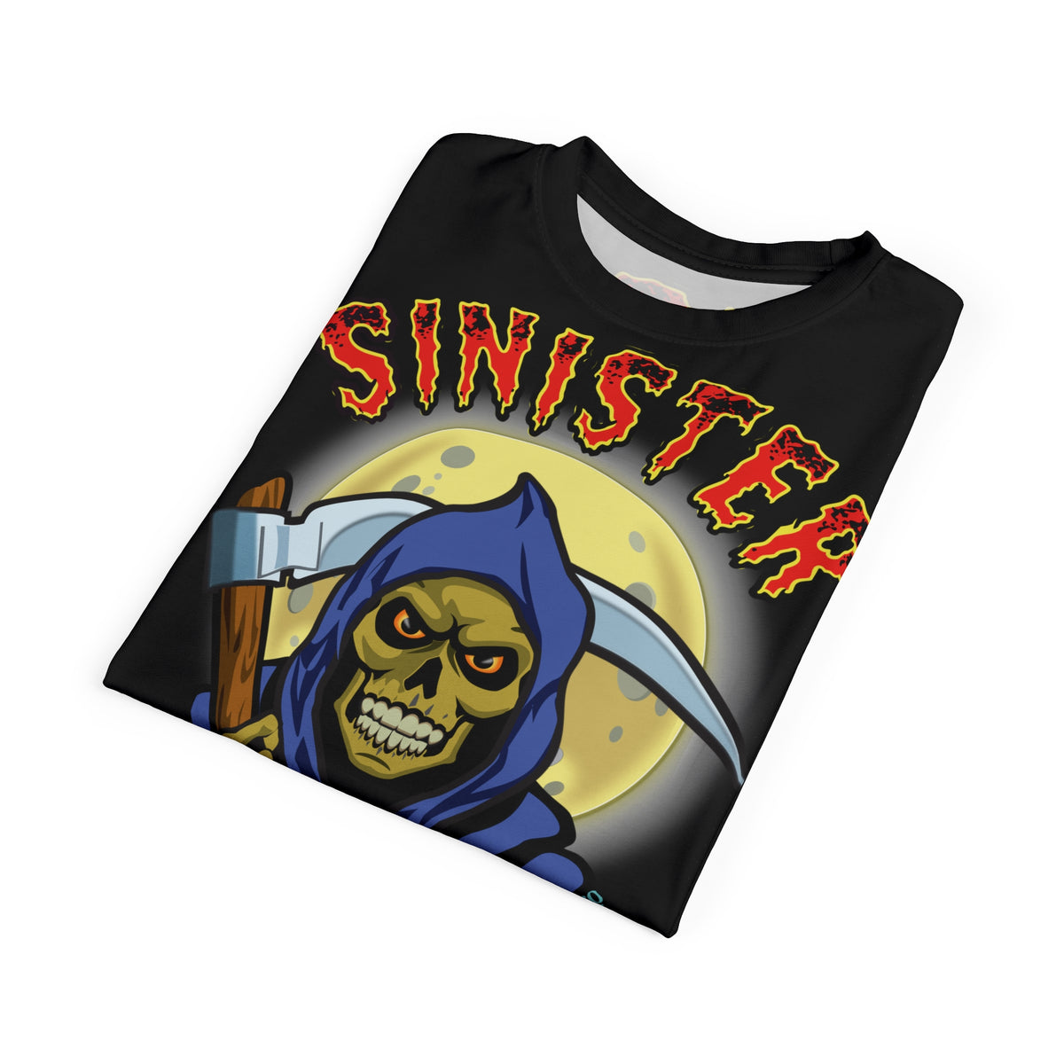 Sinister Choppers Reaper Super Tee - Gothic Graphic T-Shirt for Motorcycle Riders