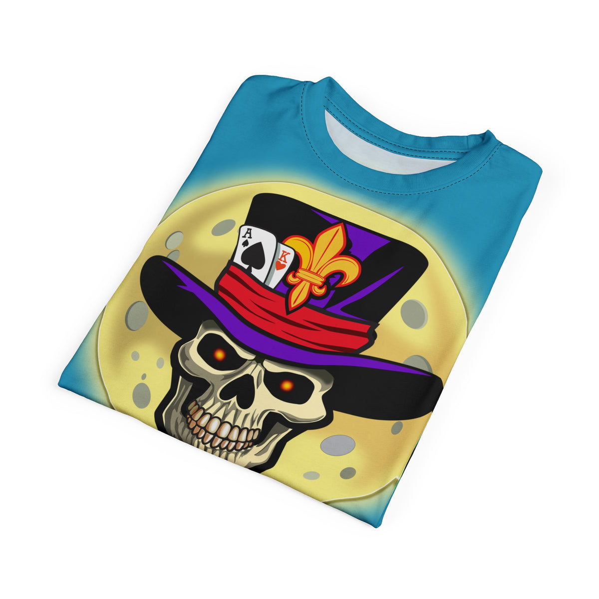 VooDoo Custom Motorcycles Electric Blue HiViz Unisex Graphic Biker Tee