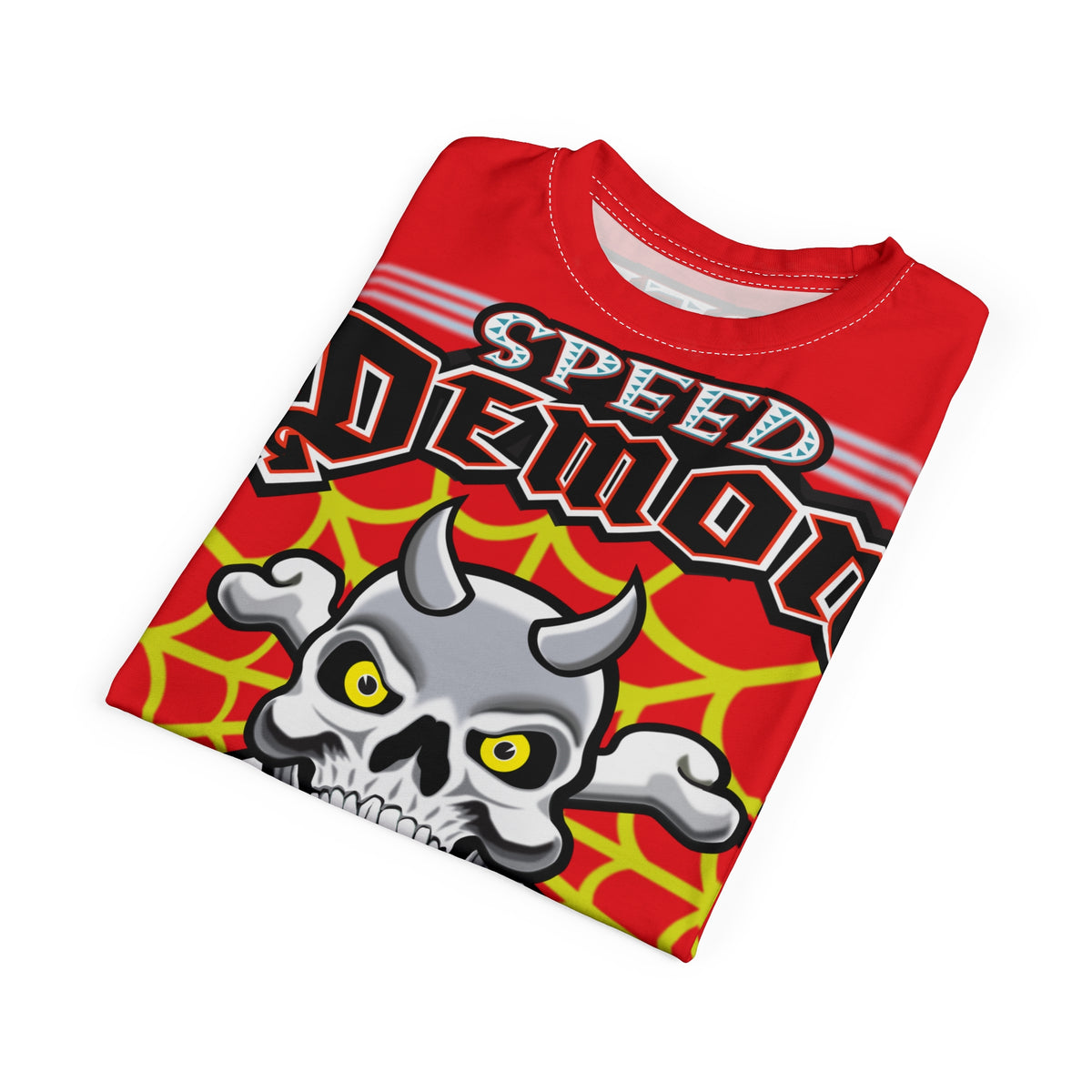 Speed Demon Customs Spectacular HiViz Super Tee - Devilishly Demented Bold Biker Design