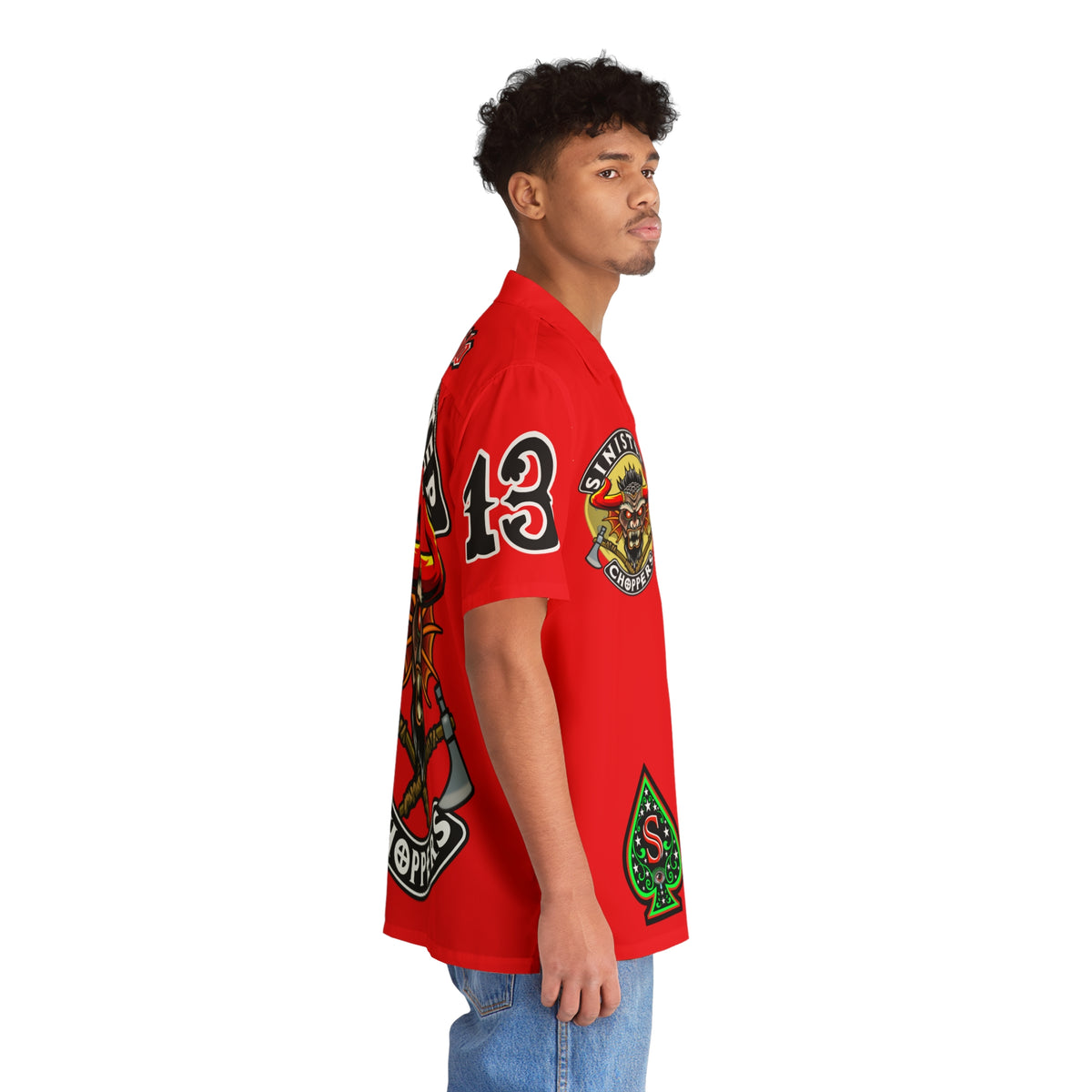 Big Bopper Men's Hawaiian Shirt - Loose, Comfortable Button Up Shirt for Easy Breezy Riding - Sizes to 5XL