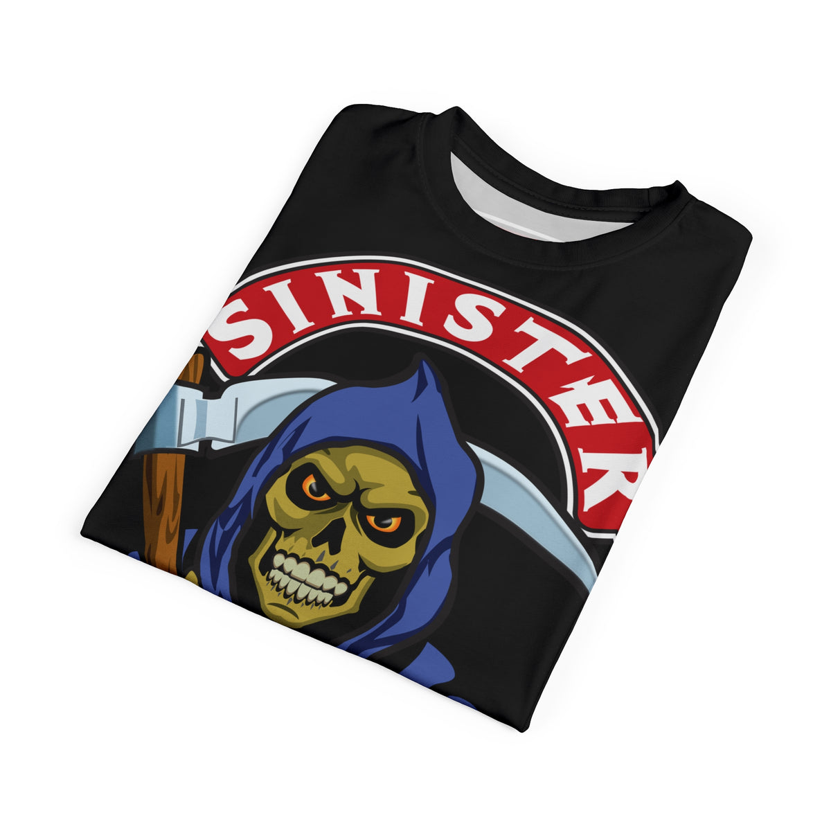 Sinister Choppers Reaper HiViz Super Tee - Unisex Skull Design for Bikers
