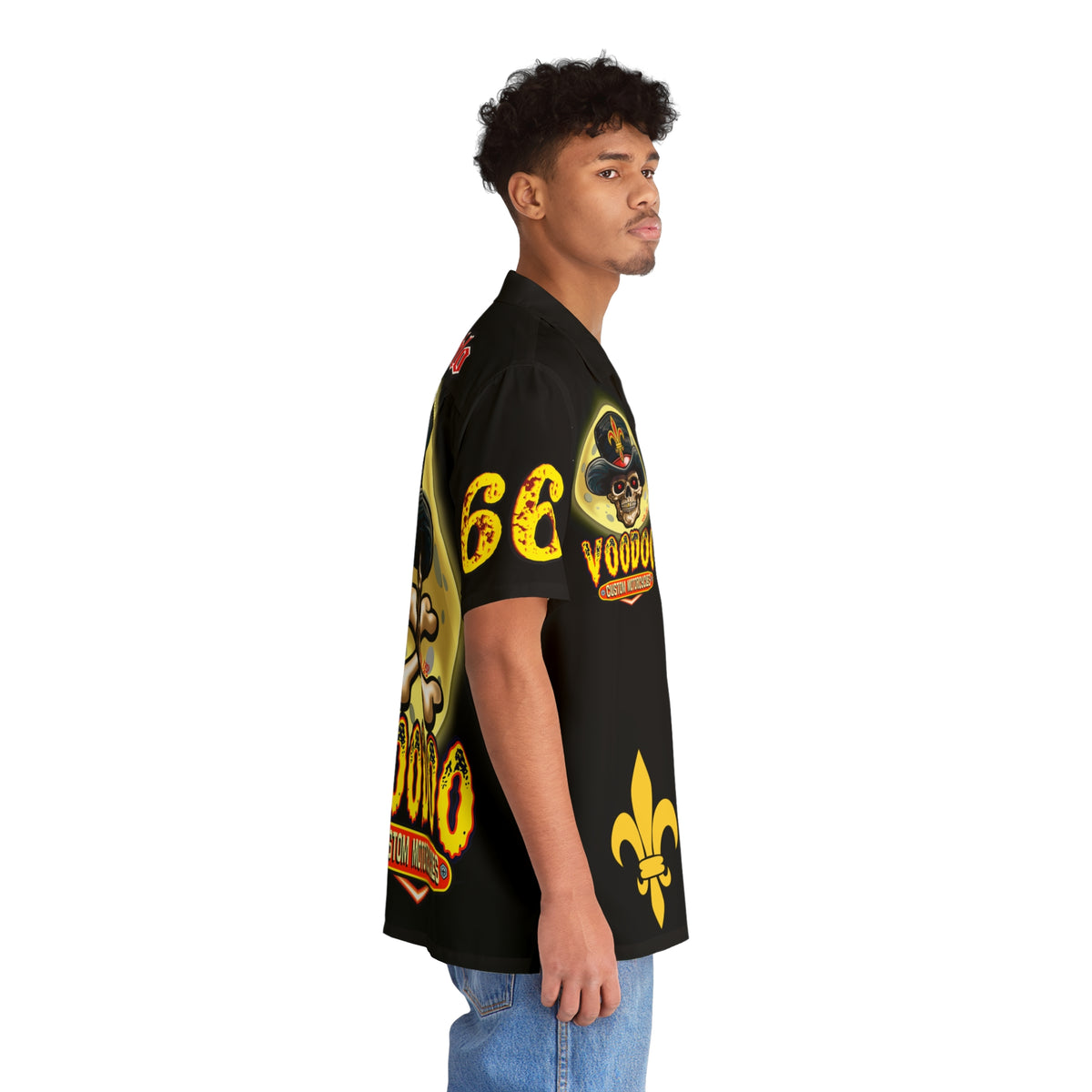 Big Bopper Men's Hawaiian Shirt - Loose, Comfortable Button Up Shirt for Easy Breezy Riding - Sizes to 5XL