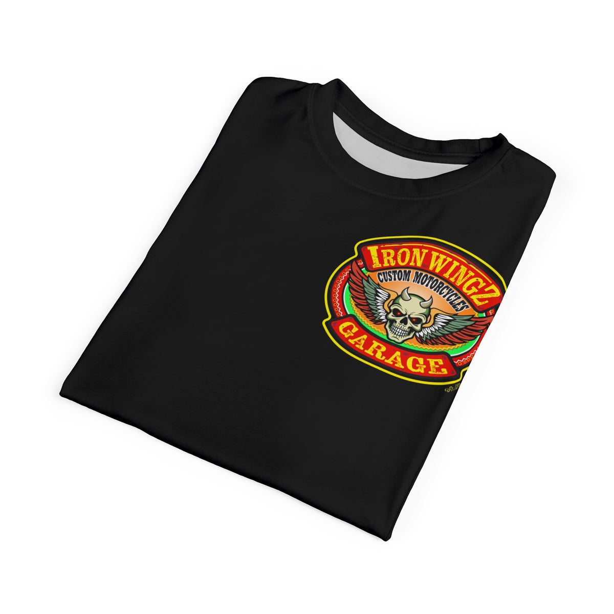 Iron Wingz Custom Motorcycle Unisex Super Tee - Bold Graphic Tee for Bikers