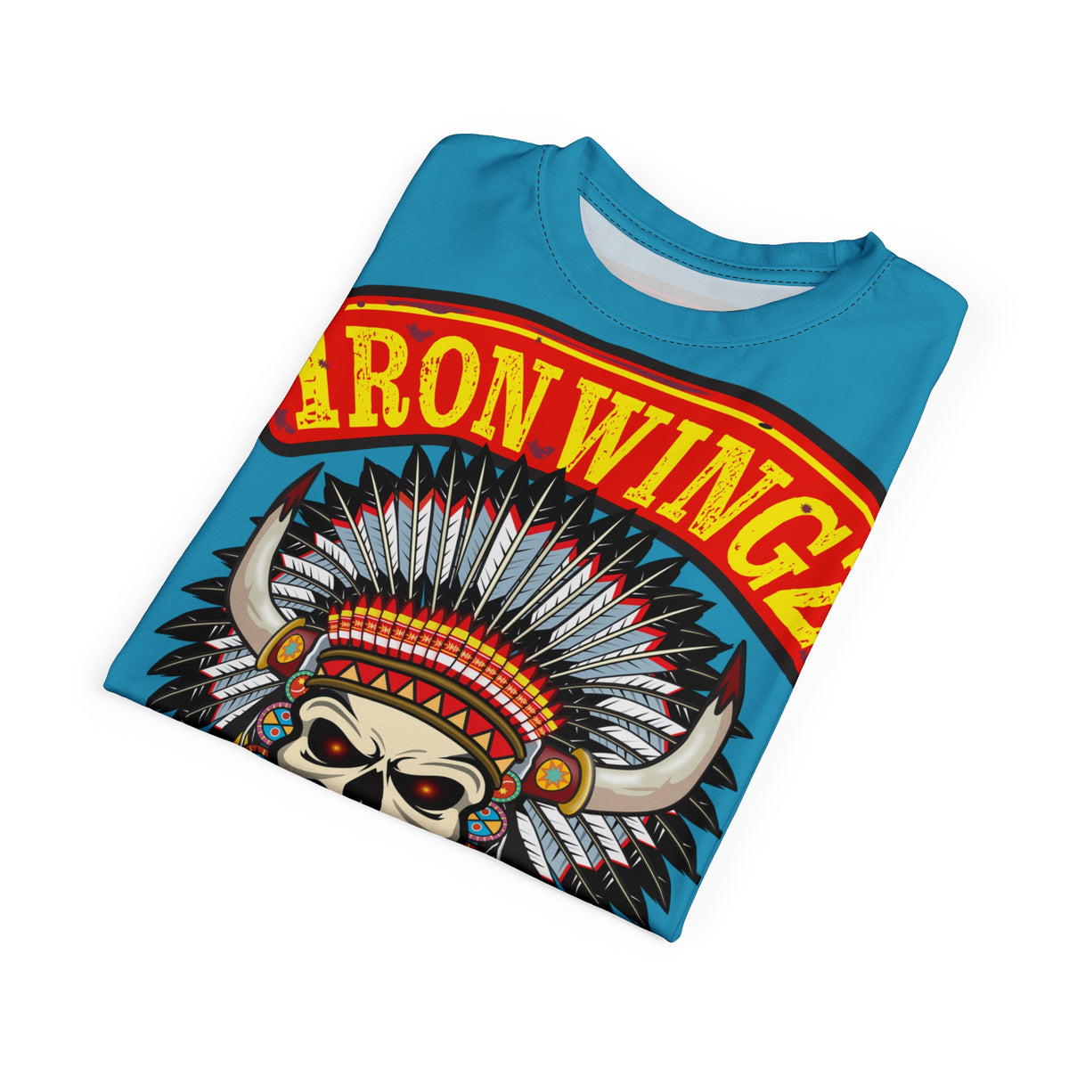 Iron Wingz Garage HiViZ Motorcycle Rider Super Tee_ X large HiViz Back Graphic - (Limited Edition)