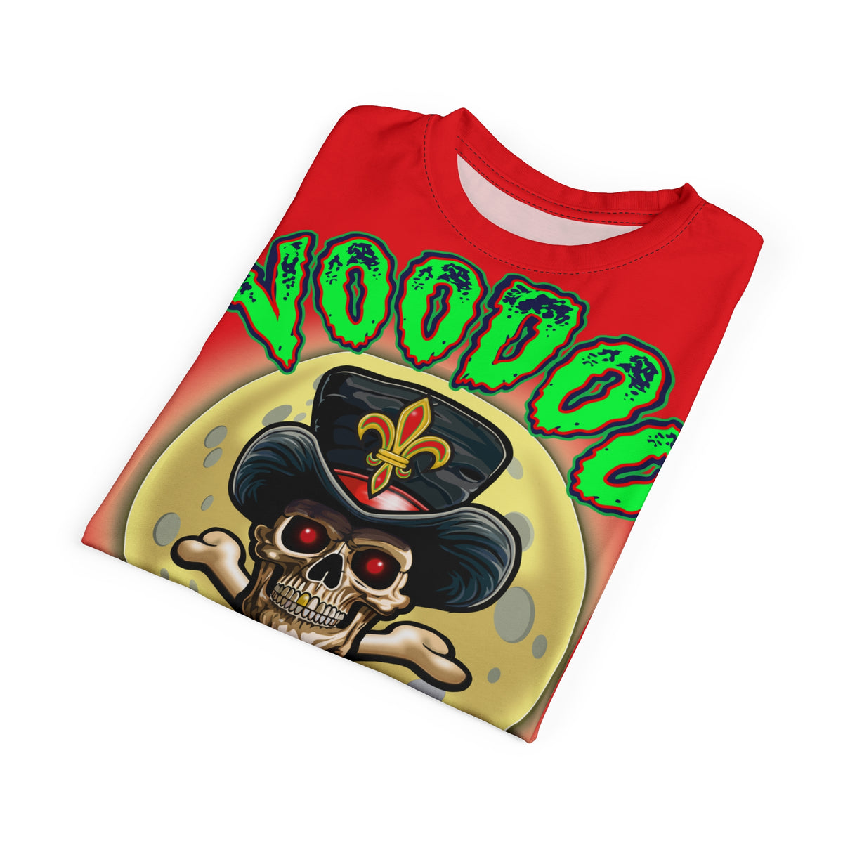 Voodoo Motorcycles HiViz Red Rider Super Tee, Unique Graphic Tee, Custom HiViz Apparel