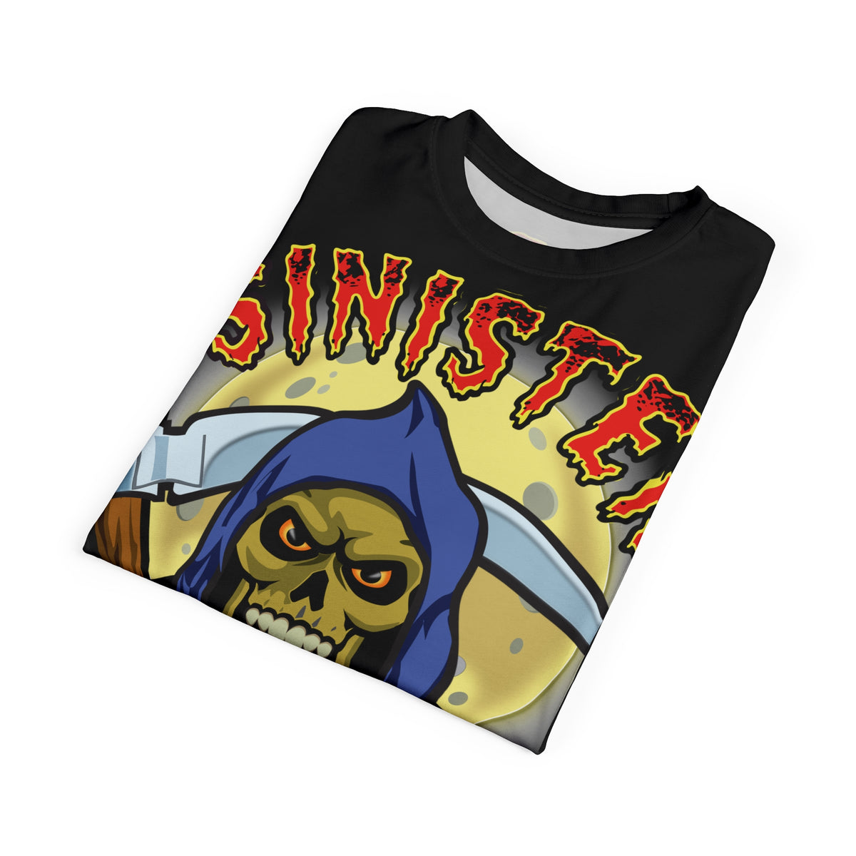 Sinister Choppers Reaper Super Tee - Gothic Graphic T-Shirt for Motorcycle Riders