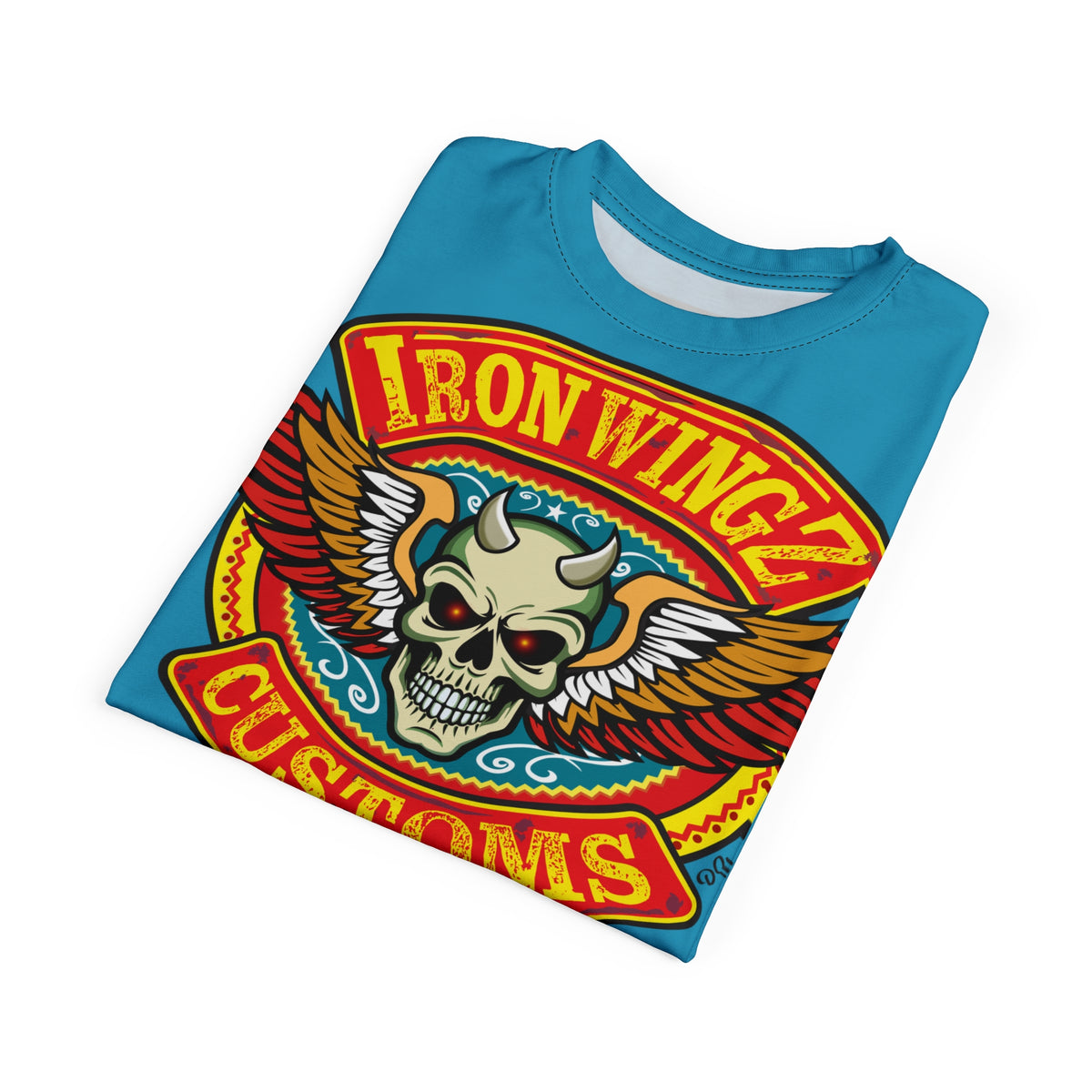 Iron Wingz Garage HiViz Super Tee, Unisex Graphic T-Shirt, Rockabilly Style Shirt, Alternative Fashion Top, Perfect Gift for Bikers