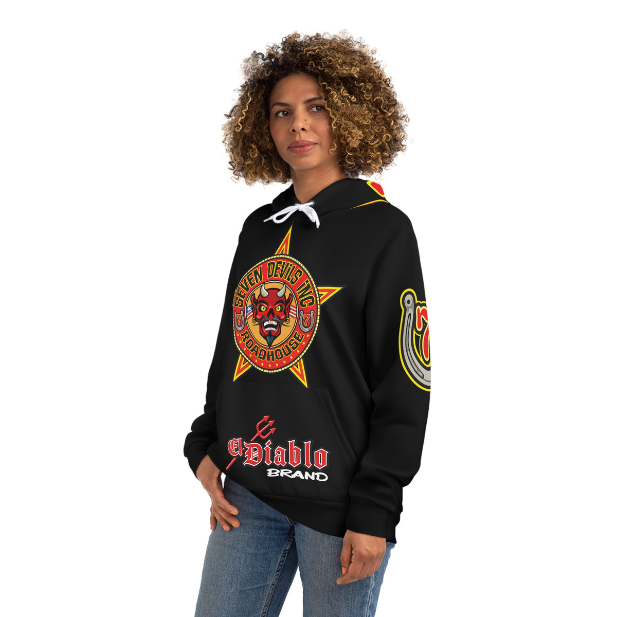 HoodZ Seven Devils Roadhouse Retro Devil Logo Pullover Hoodie