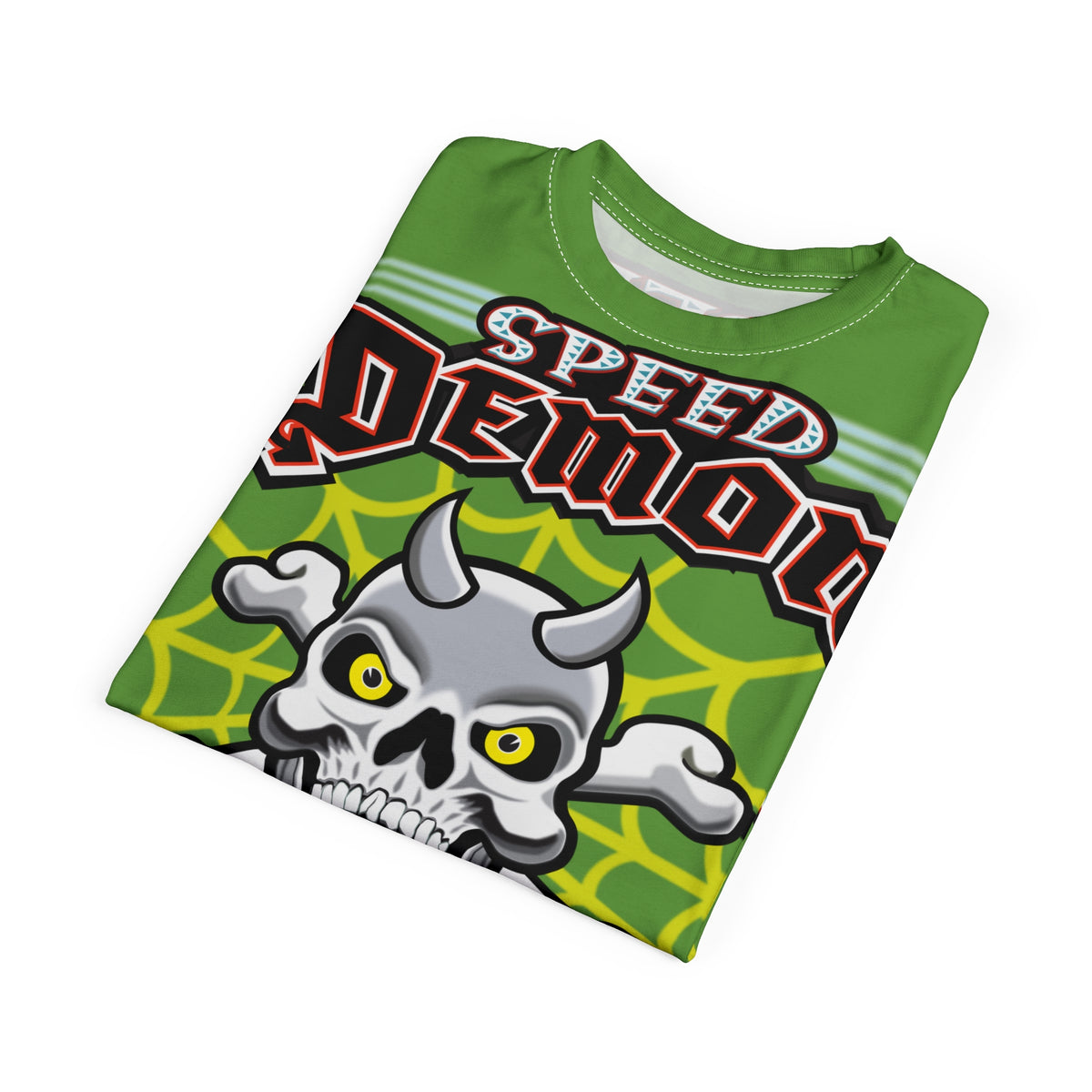 Speed Demon Customs Spectacular HiViz Super Tee - Devilishly Demented Bold Biker Design