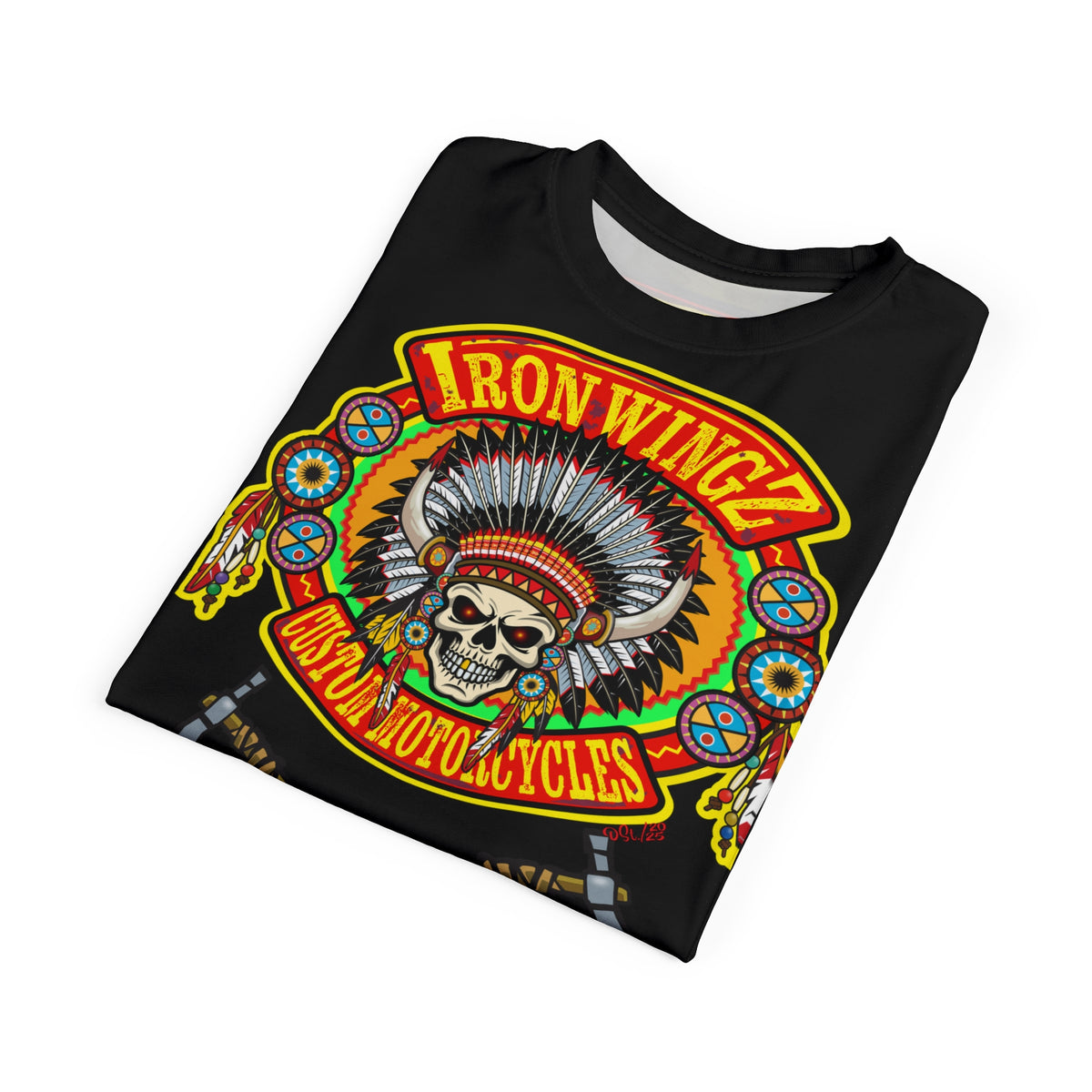 SRT Iron WingZ Customs HIviz Graphic Super Riding Tee, Edgy Streetwear, Customized Apparel, Gift for Bikers