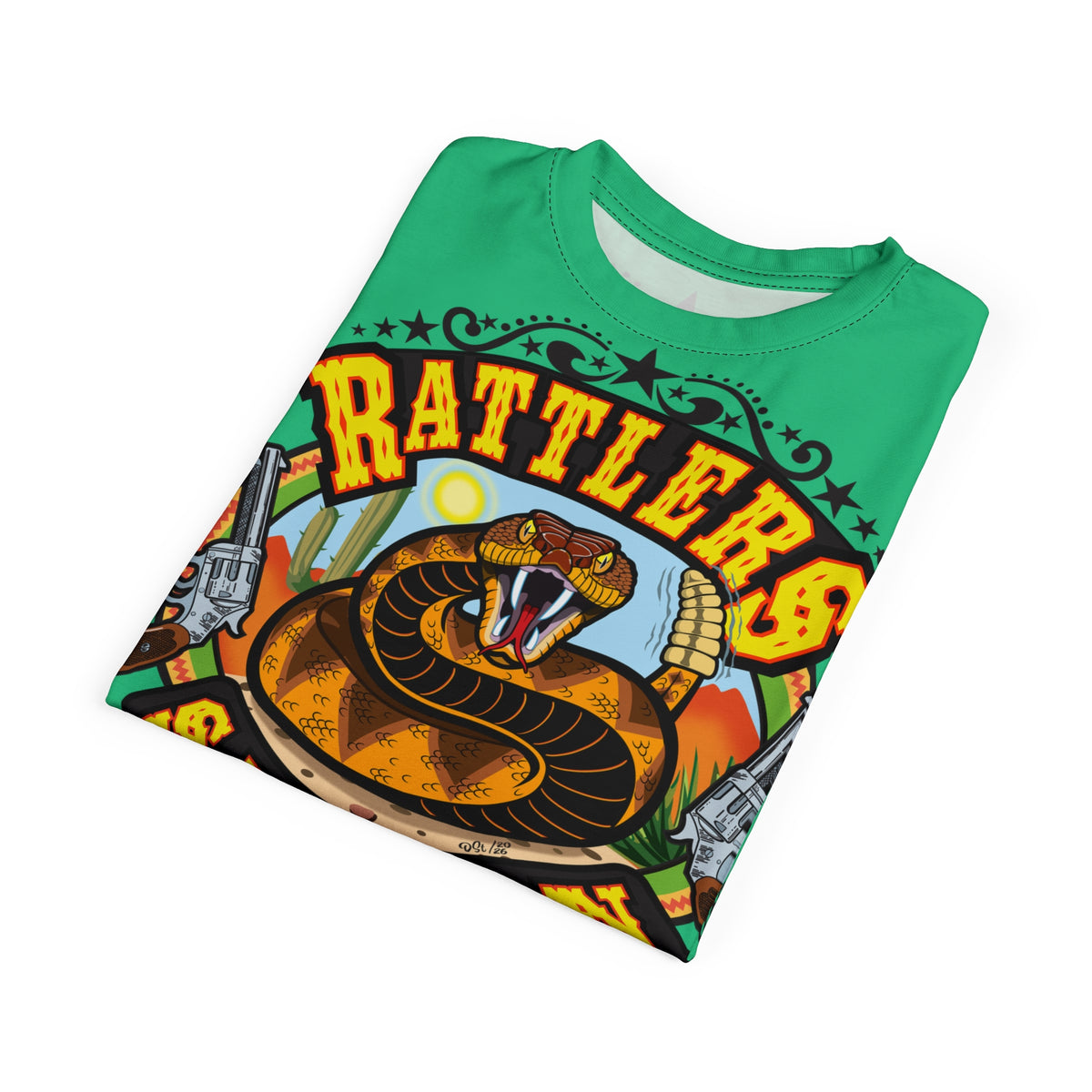 Rattlers Saloon Diamondback Logo Tee — Vintage Biker Route 66 Graphic Shirt