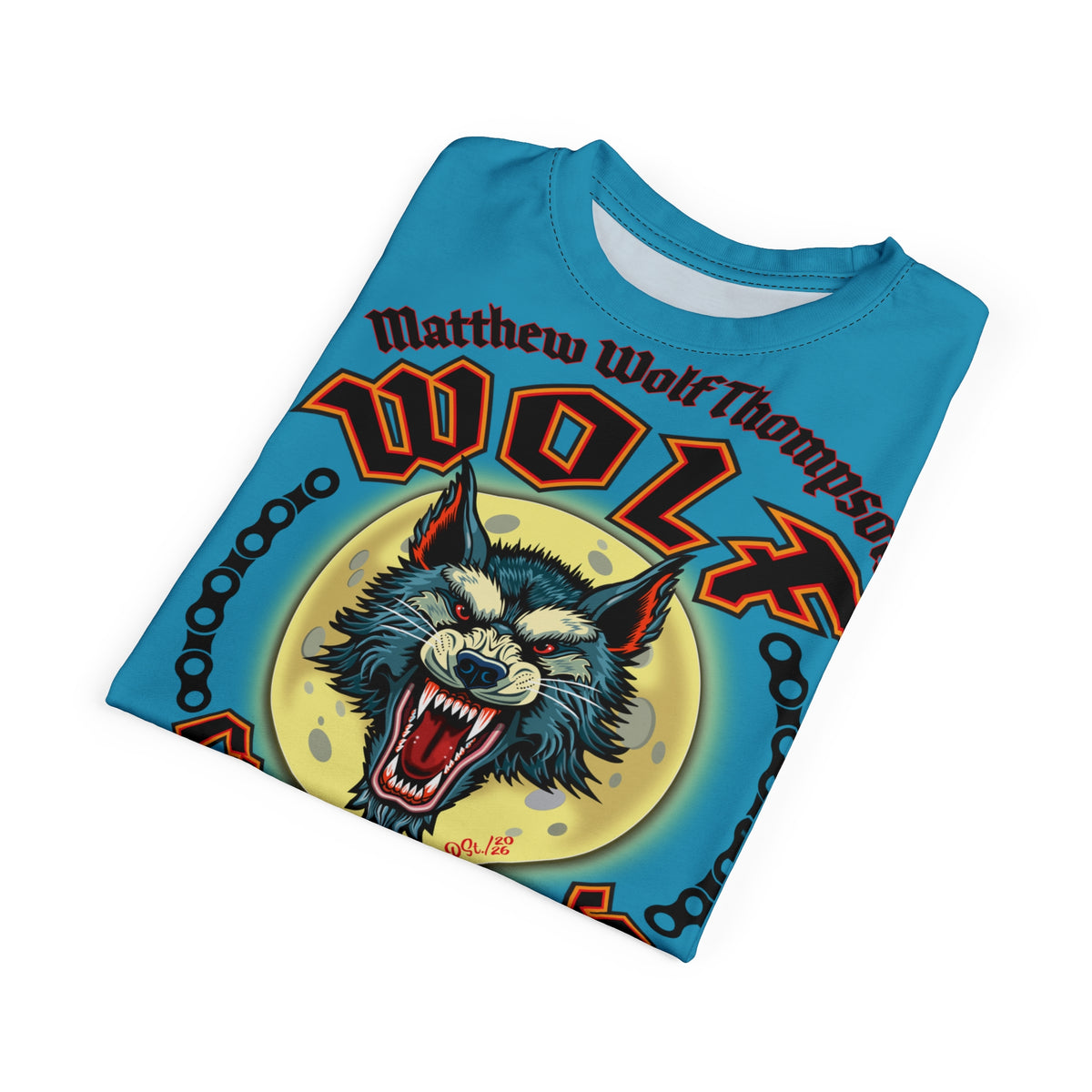 MWT Wolf Custom Motorcycles Super Tee — Viciously Cool High Performance Motorcycle Riding Shirt