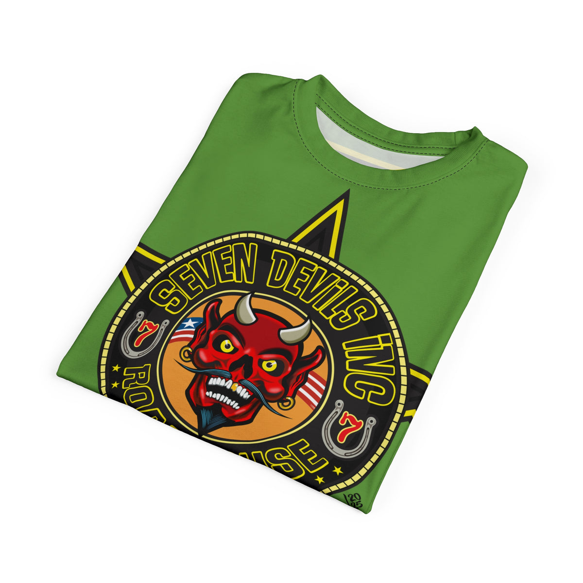 Seven Devils Inc. Roadhouse Bad in Black Super Tee — Extreme Edgy Graphics - Bad Attitude Custom Biker Riding Gear