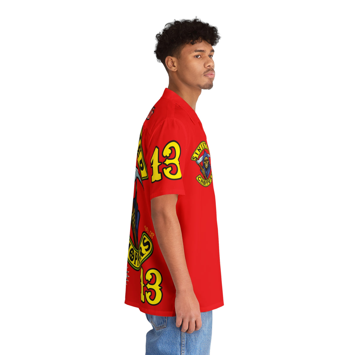 Big Bopper Men's Hawaiian Shirt - Loose, Comfortable Button Up Shirt for Easy Breezy Riding - Sizes to 5XL