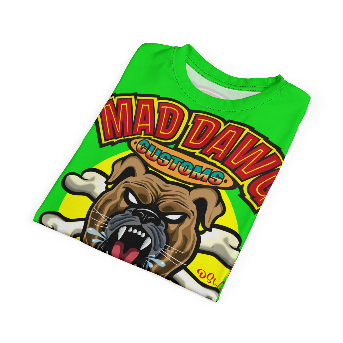 Very Special Mad Dawg Choppers & Bobbers Custom HiViZ Super Tee