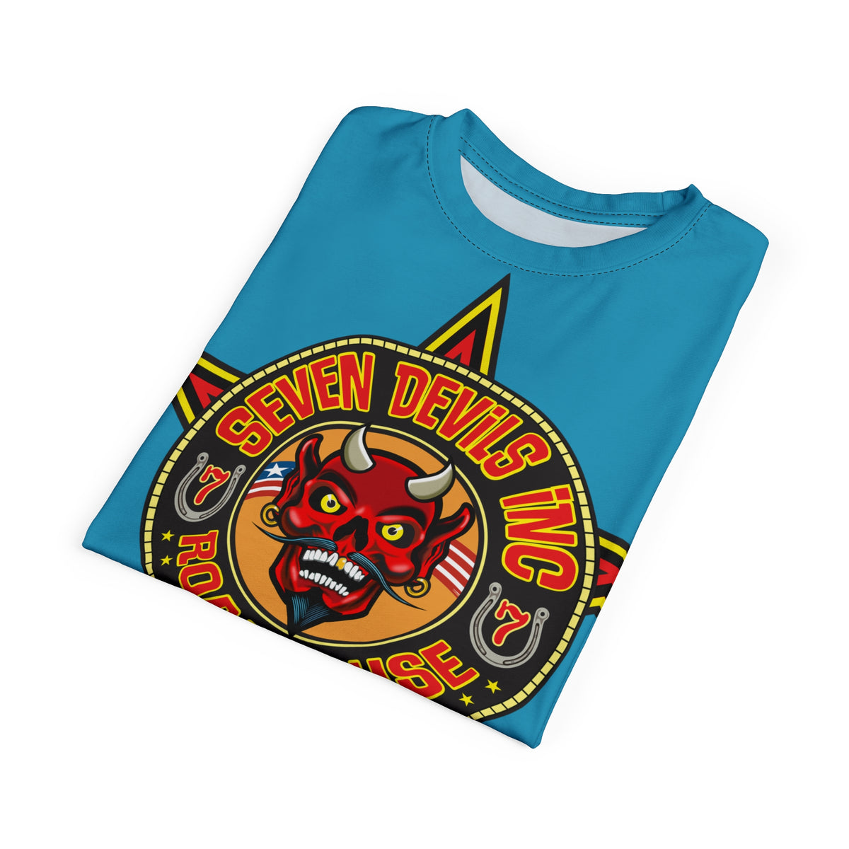 Seven Devils Inc. Roadhouse Graphic Tee - HiViz Motorcycle Custom Riding Super Tee