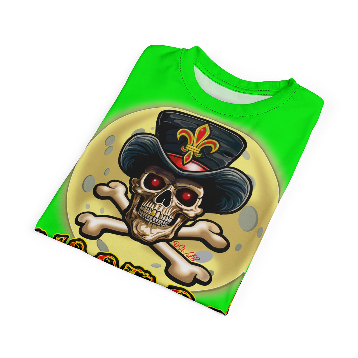 Very Special VooDoo Custom Motorcycles HiViZ Route 66 Unisex Super Tee - High Performance Riding Gear
