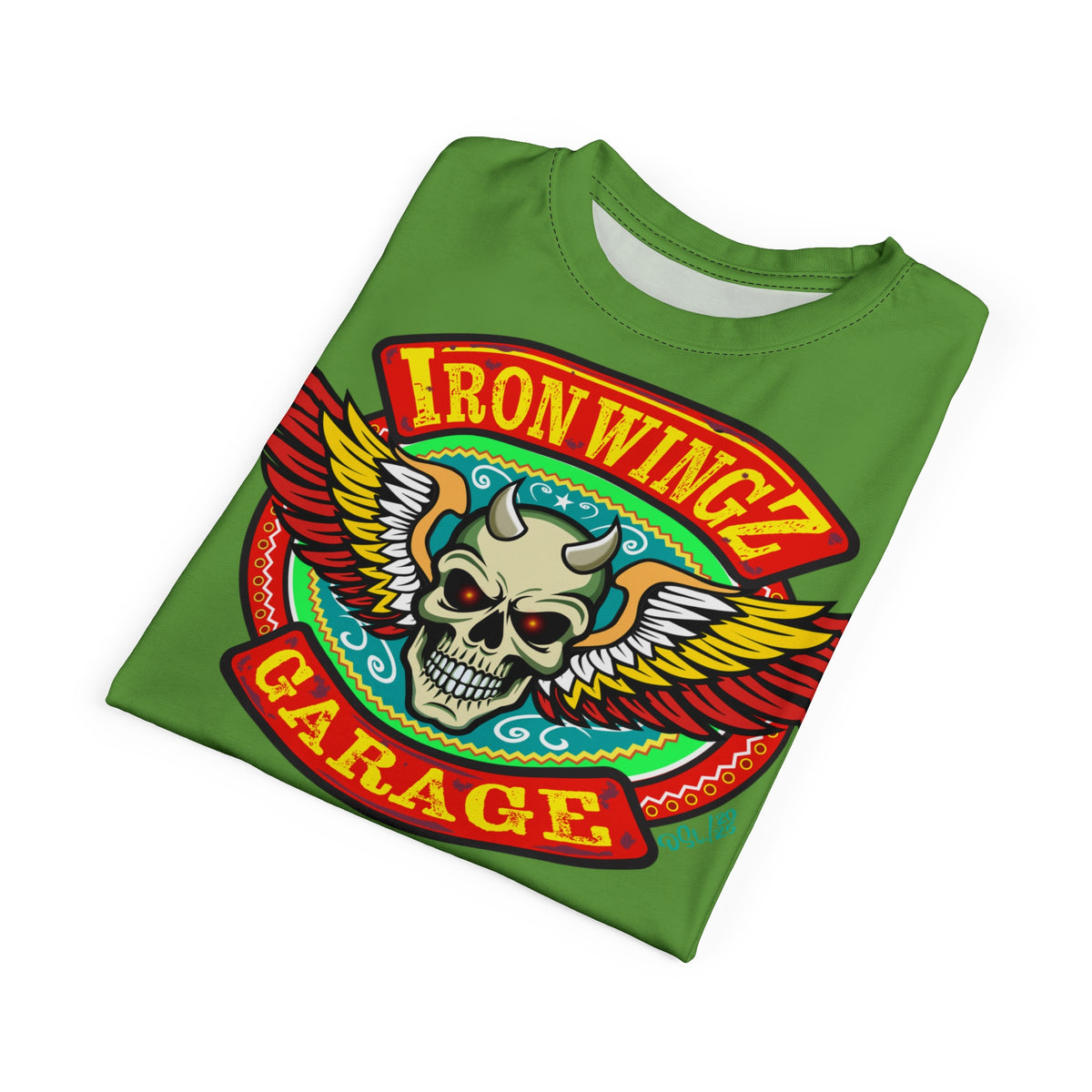 Iron Wingz Garage HiViz Super T - Hardcore Motorcycle Riders Cut- Soylent Green ( Limited Edition )
