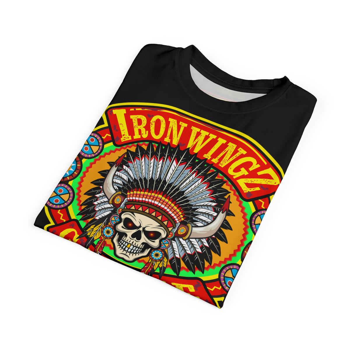 Iron WingZ Customs HIviz Graphic Super Tee, Edgy Streetwear, Customized Apparel, Gift for Bikers