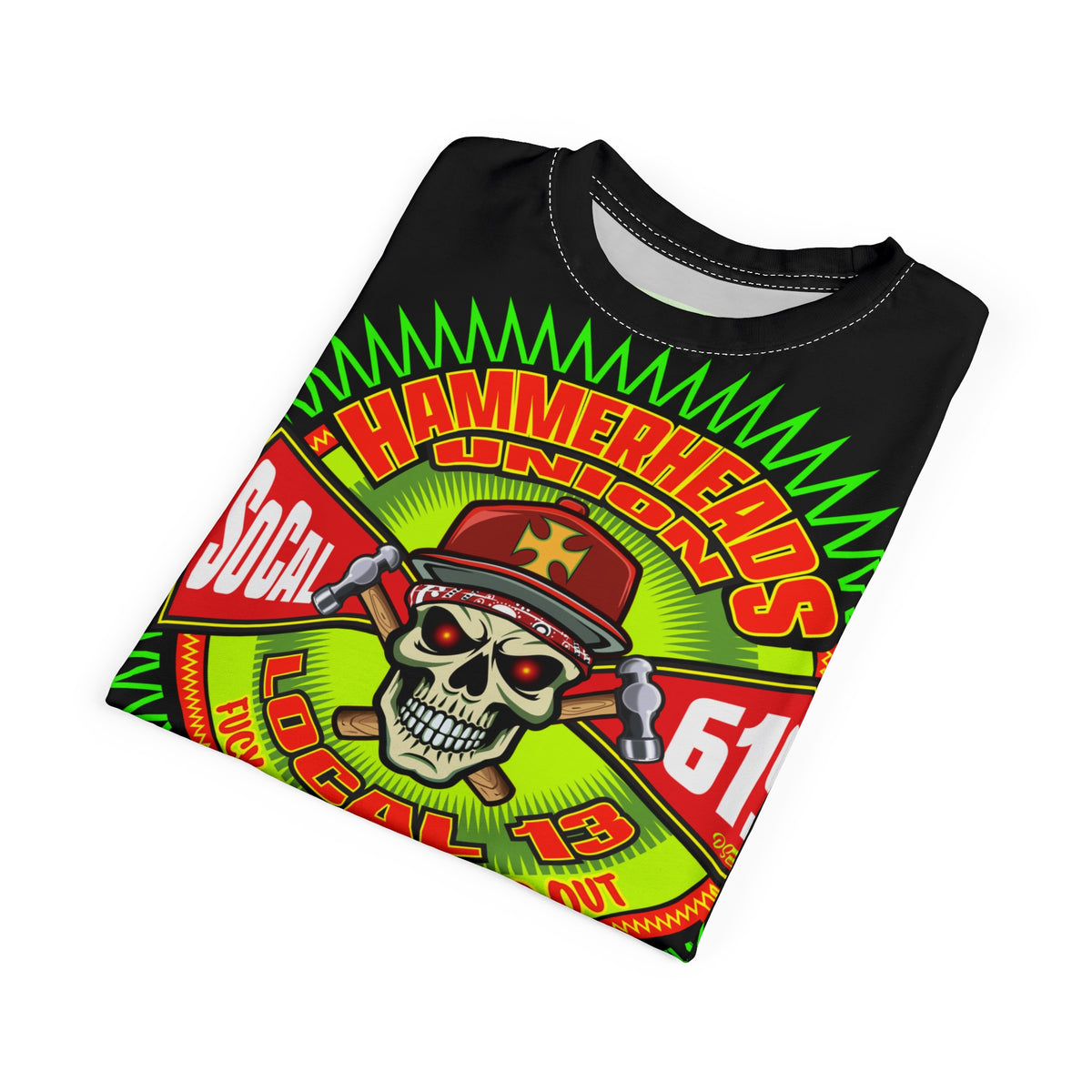 Hammerheads Union Local 13 - SoCal 619 Special Edition - Custom HiViz Motorcycle Riding Tee Shirt _ Super Comfort and Fit