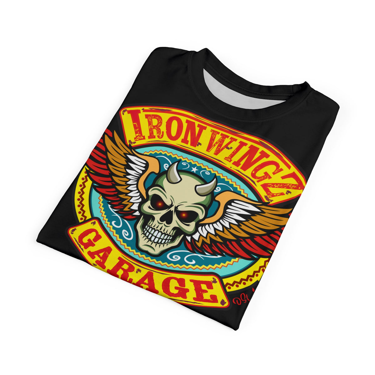 Iron WingZ Customs HIviz Graphic Super Tee, Edgy Streetwear, Customized Apparel, Gift for Bikers