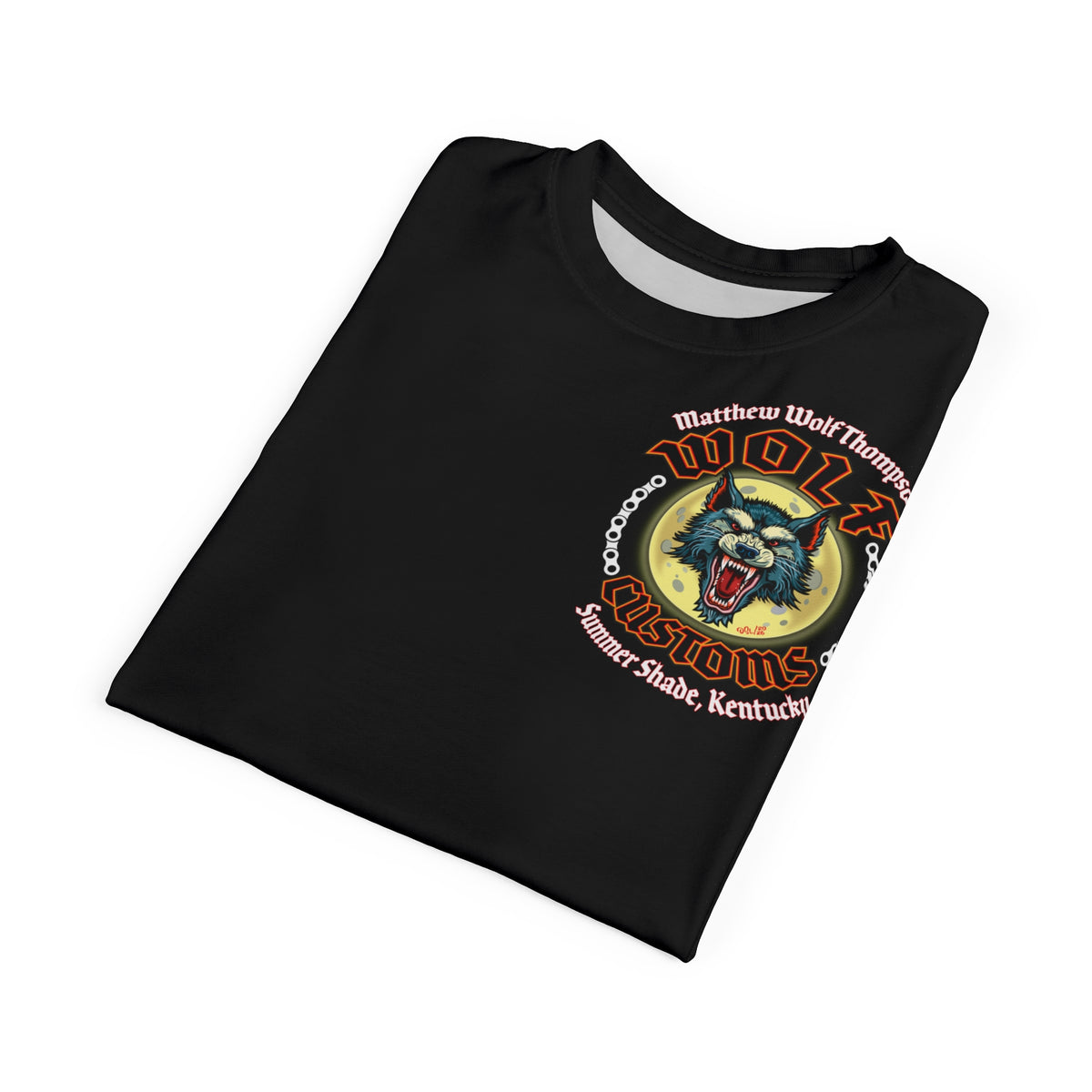 SRT MWT Wolf Custom Motorcycles Super Riding Tee — Viciously Cool High Performance Motorcycle Riding Shirt