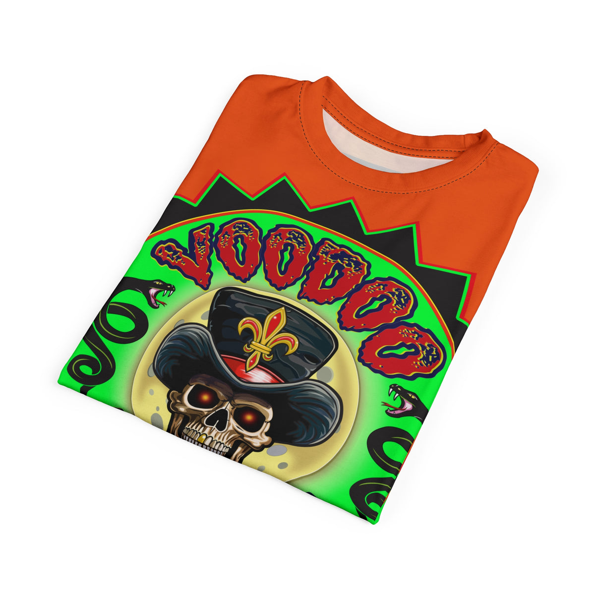 VooDoo Customs Ragin' Cajun Tie Dye Blast Skull & Fleur-de-Lis Graphic Tee
