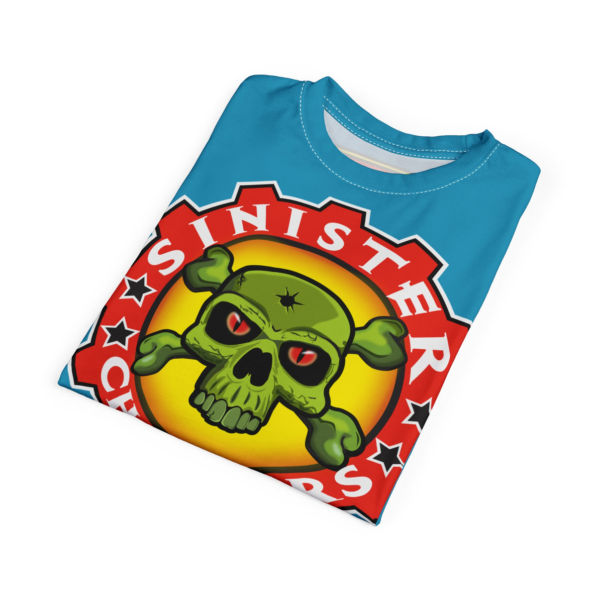 Sinister Choppers Electric Blue Custom Designed HiViz Super Tee