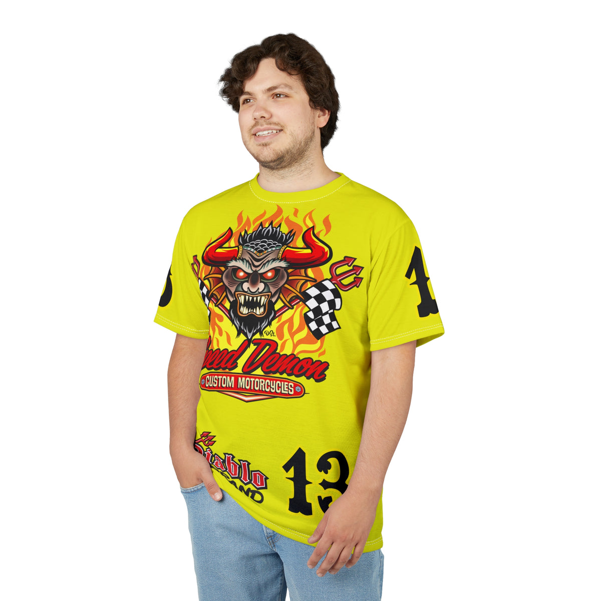 Demon Custom   Banana Rama HiViZ Super Tee — Extreme Edgy Graphics - Bad Attitude Custom Biker Riding Gear