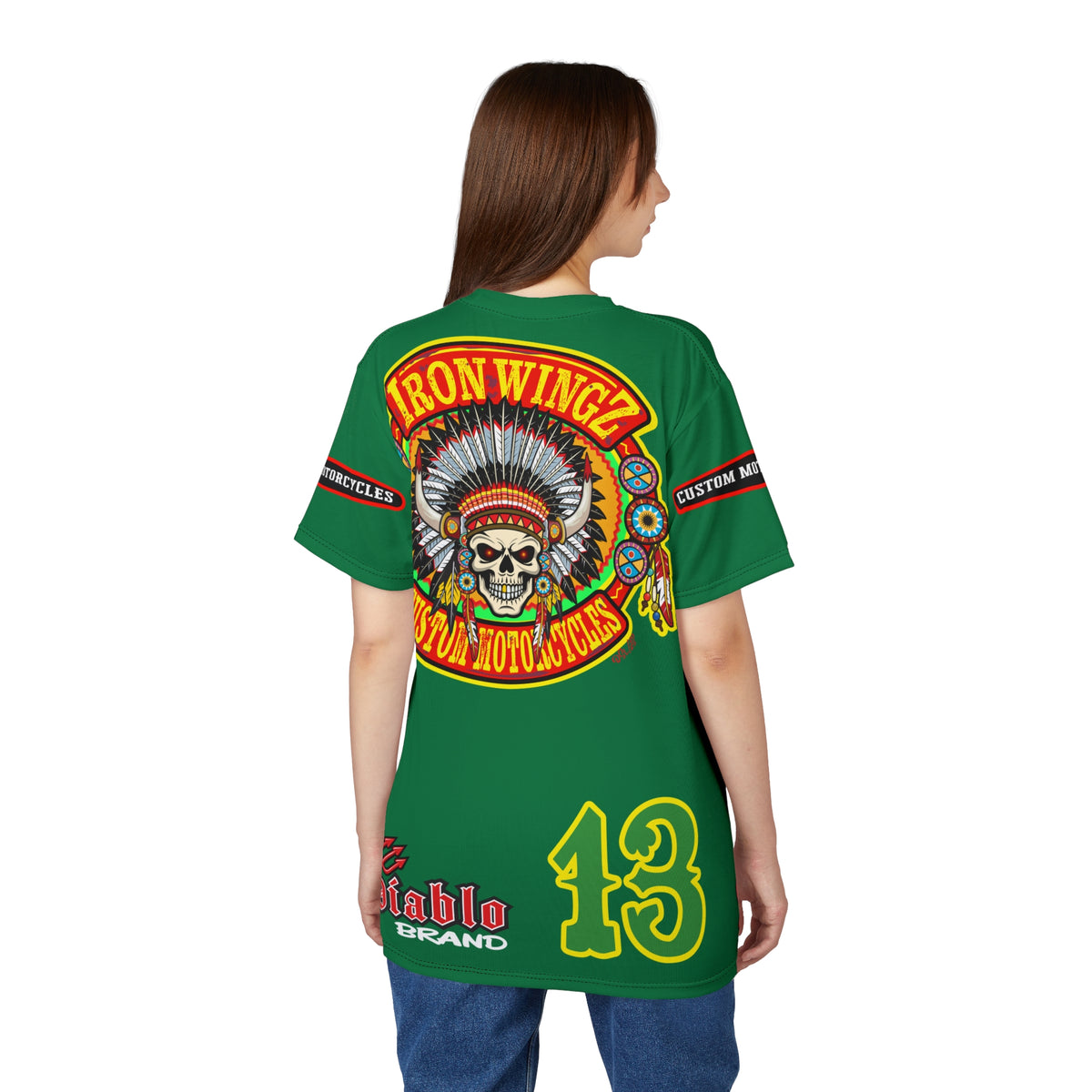 SRT Iron WingZ Garage Custom Biker Riding Super Tee - Retro Vintage Graphic Style