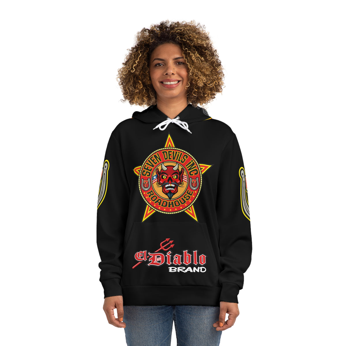 HoodZ Seven Devils Roadhouse Retro Devil Logo Pullover Hoodie