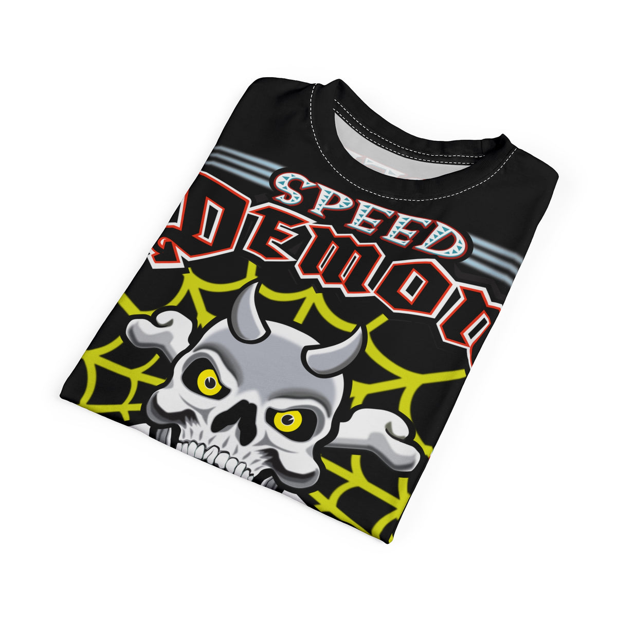 Speed Demon Customs Spectacular HiViz Super Tee - Devilishly Demented Bold Biker Design