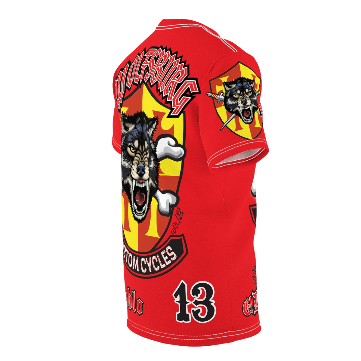 Wolfsburg Custom Cycles HiViz, High Performance, Ultimate Comfort. Motorcycle Super Tee
