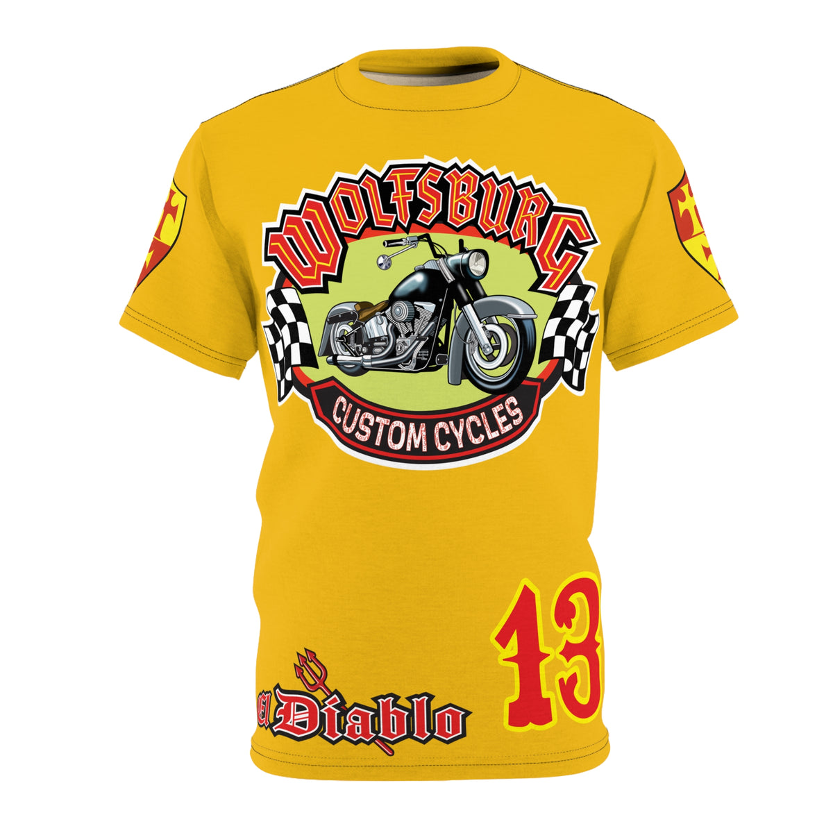 Wolfsburg Custom Cycle HiViz, High Performance Custom Motorcycle Riders Super Tee