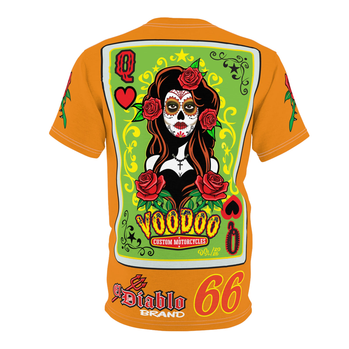 Voodoo Custom Motorcycles Tee — Queen Black Heart 🖤 Riding Super Tee