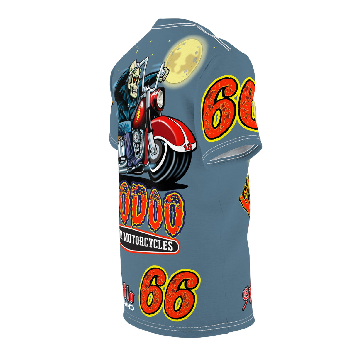 VooDoo Custom Motorcycles  Route 66 Unisex Super Tee - High Performance Riding Gear