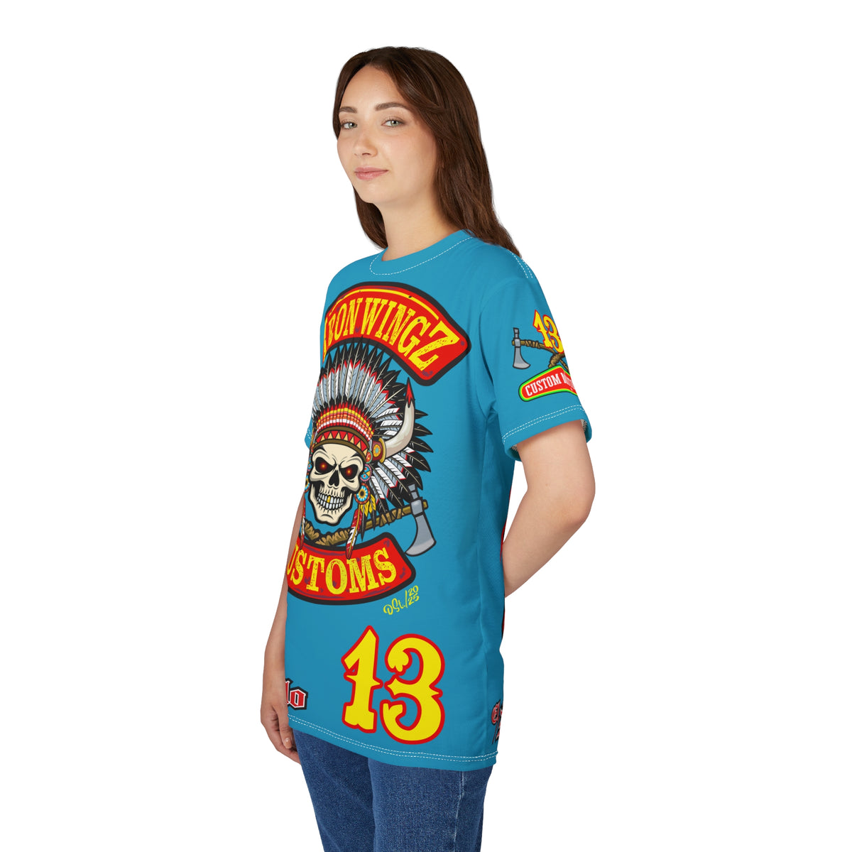 Iron Wingz Garage HiViZ Motorcycle Rider Super Tee