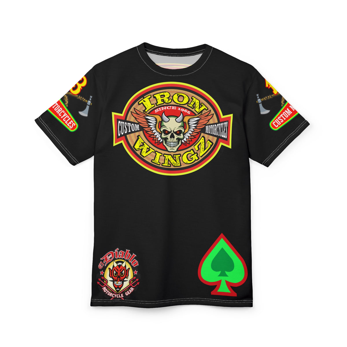 Iron WingZ Customs HiViz High Performance Motorcycle Riding Super Tee