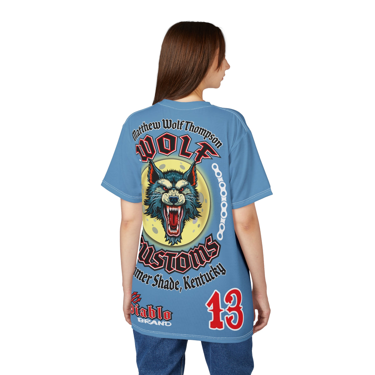 MWT Wolf Custom Motorcycles Super Tee — Viciously Cool High Performance Motorcycle Riding Shirt