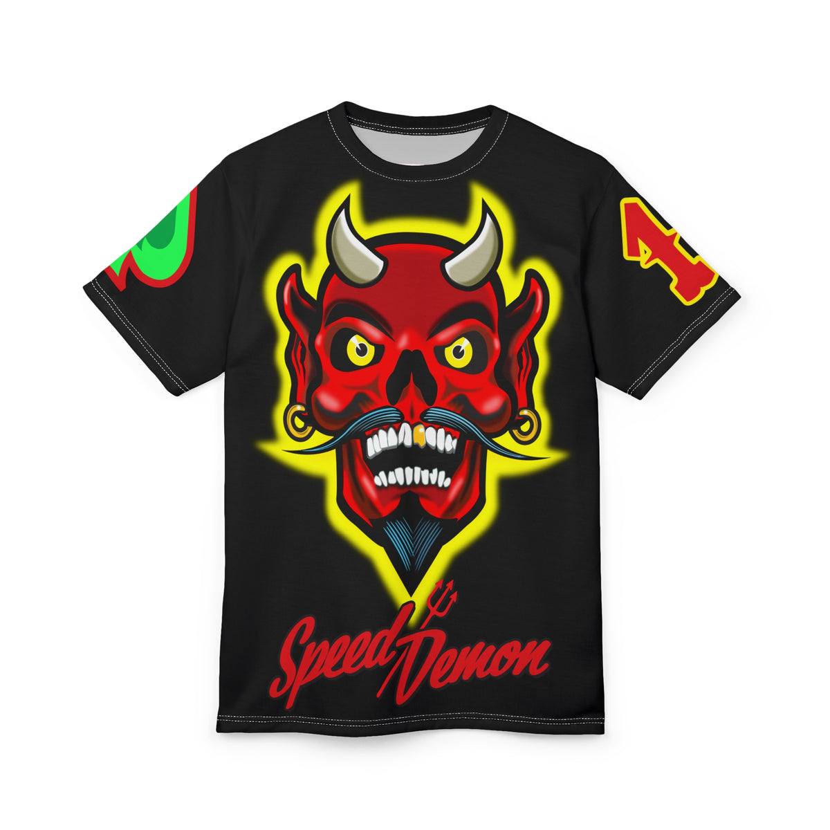 Speed Demon  - Devilish Design, HiViz - Custom Made for Motorcycle riding - Super Tee